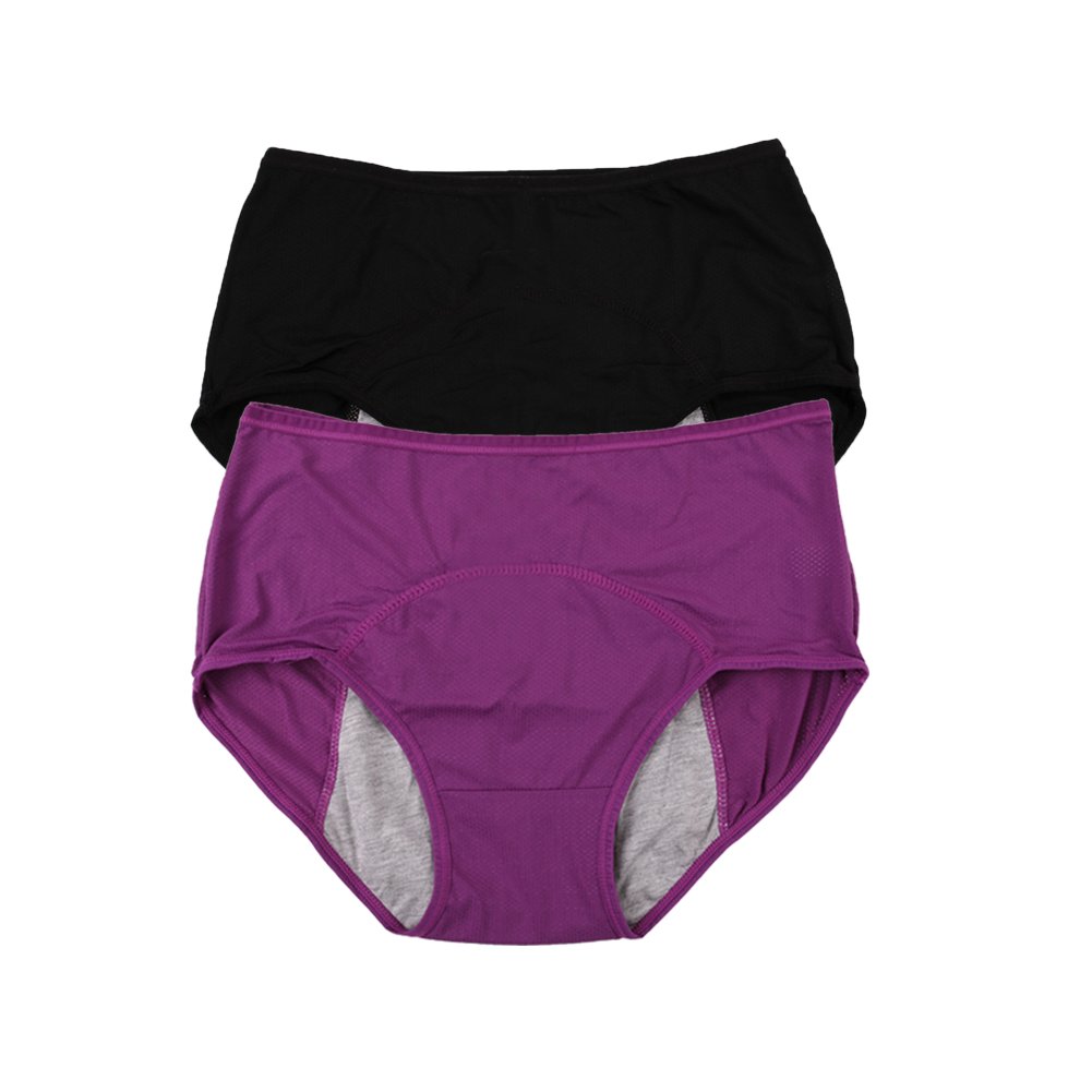 Yoyi Fashion Women's Purple,Black Yf00139 Briefs, 3XL