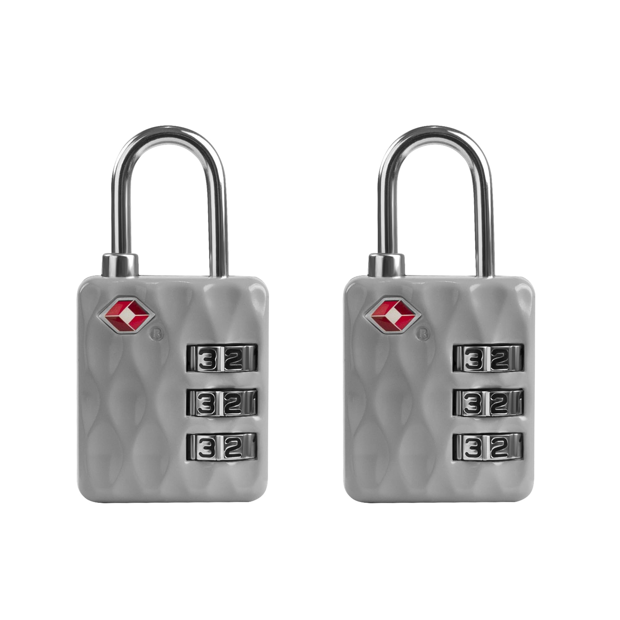 Up Security Gray+Gray Tsa-Approved Combination Padlock For Luggage & Travel - Durable, Resettable, Compact Tsa Lock, Combo Lock For Suitcase, Cabinet, Gym Locker, Gun Case, Box (Gray+Gray)