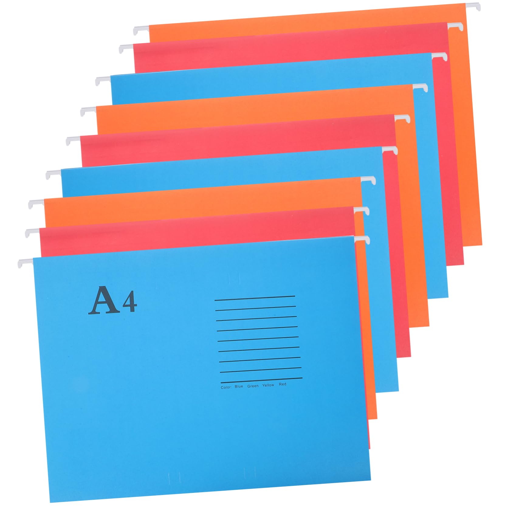 OSALADI 10Pcs Hanging File Folder Organizer Wear Resistant Frame for Office Home Mixed Color Document Holder with Labels for Efficient Document Storage Classification