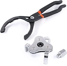 Glarks Universal Oil Filter Wrench Set, A 12-inch Long Handle Grip Pliers with A 3 Jaw 2 Way Remover Tool Adjustable Oil Filter Wrench for Auto Motorcycle and Trucks Use - coolthings.us