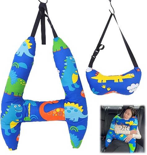 Forma de H - Soporte de cabeza para dormir de coche para niños, almohadas de viaje para asiento de automóvil, almohada en forma de H almohada de