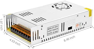 BTF-LIGHTING AC100-240V to DC5V60A Max300W Switching Power Supply Device Transformer Adapter Converter for LED Strip/String/LED Matrix,CCTV Camera,Security System,Radio,Cats
