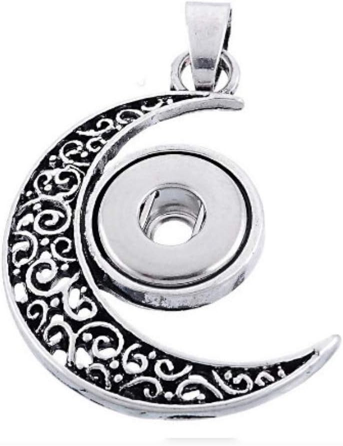 Pendant Moon Star for Charms Interchangable Jewelry snap Button Charm 12mm fit