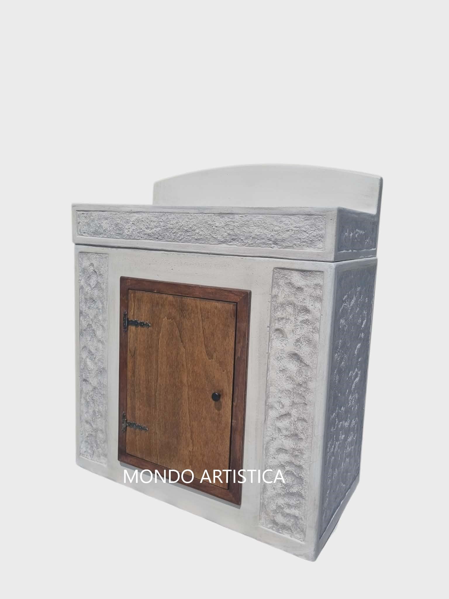 Lavandino Con Mobile, Lavabo Per Esterno, Cucina Da Giardino, Misure: 84X44 H 100, Sfumato Grigio