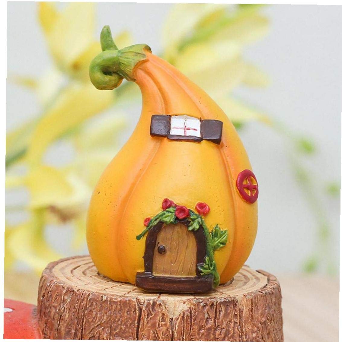 Casecover Pumpkin Miniatures Crafts Fairy Figurines Mini House Garden Decoration Micro Landscape Resin For Home 1Pc
