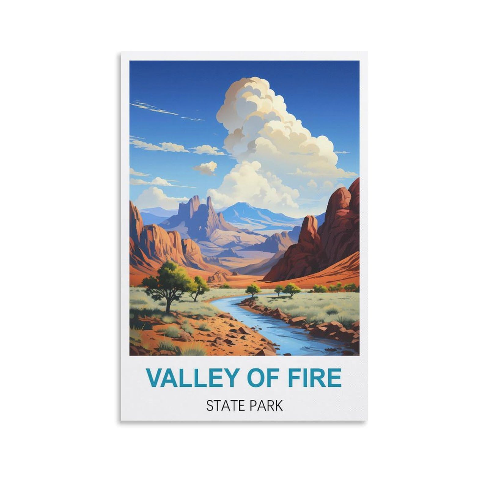 EZMLFA 5D Diamond Art Kits for Beginner,Valley of Fire State Park,Diamond Picture Art for Beginner, DIY Gem Cross Stitch Creative Gift Home Wall Decor 50x60cm