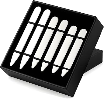 Stainless Steel Collar StiffenersNo Magnets included- B0FFTCD71T+Metal Collar Stay Magnets- B0F1V1K9CL