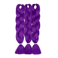 Vista 66 de Benehair 1 paquete de 1 paquete de extensiones de cabello trenzado de 24 pulgadas, extensiones de cabello sintético de alta temperatura, extensiones
