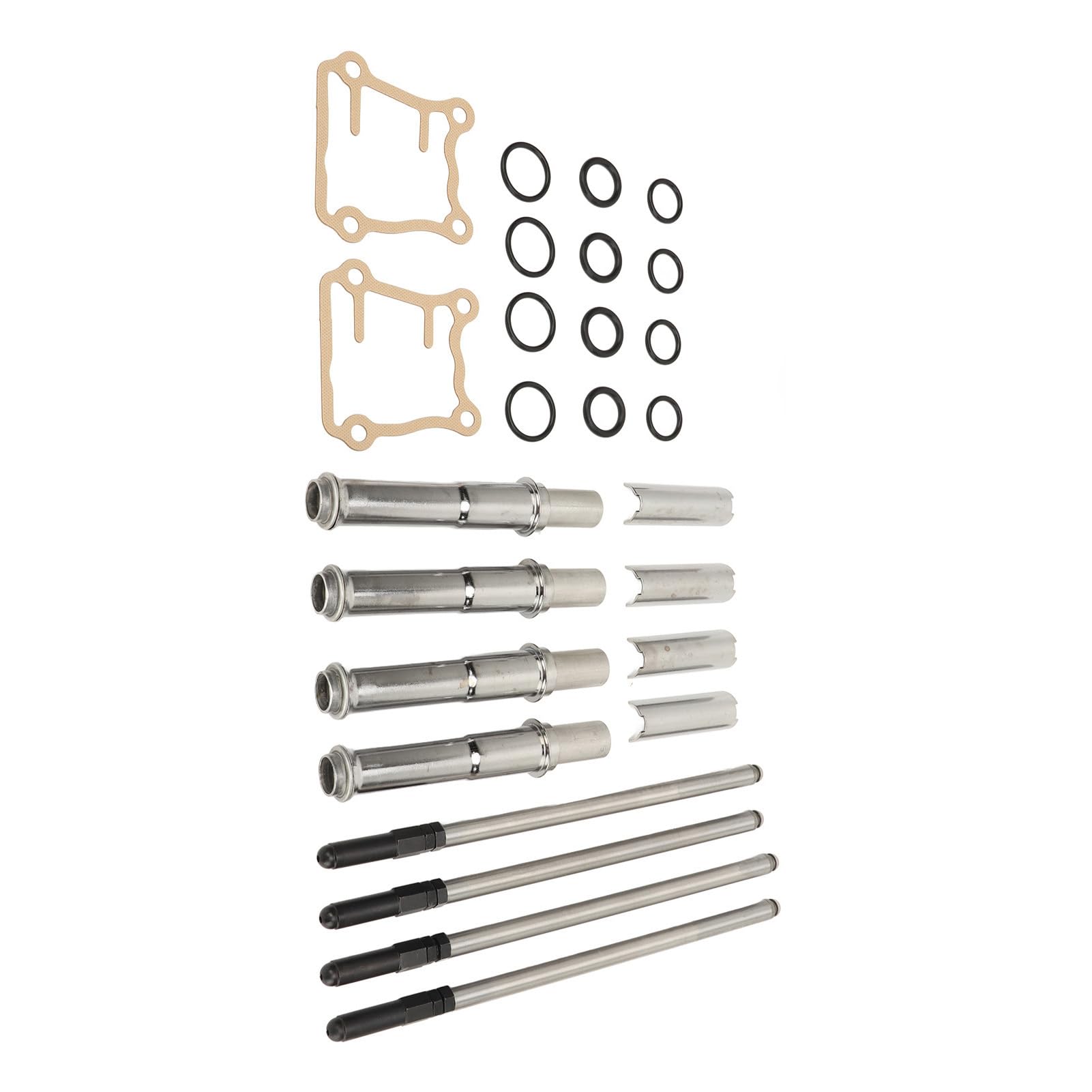 Ejoyous Kit de Varilla de Empuje Ajustable con Cubiertas Kit de Varilla de Empuje Ajustable OEM de Acero Cromado Moly 93 5095 499961 40 Piezas para Touring Big Twins 1999 2017 88 a 106 Pulgadas