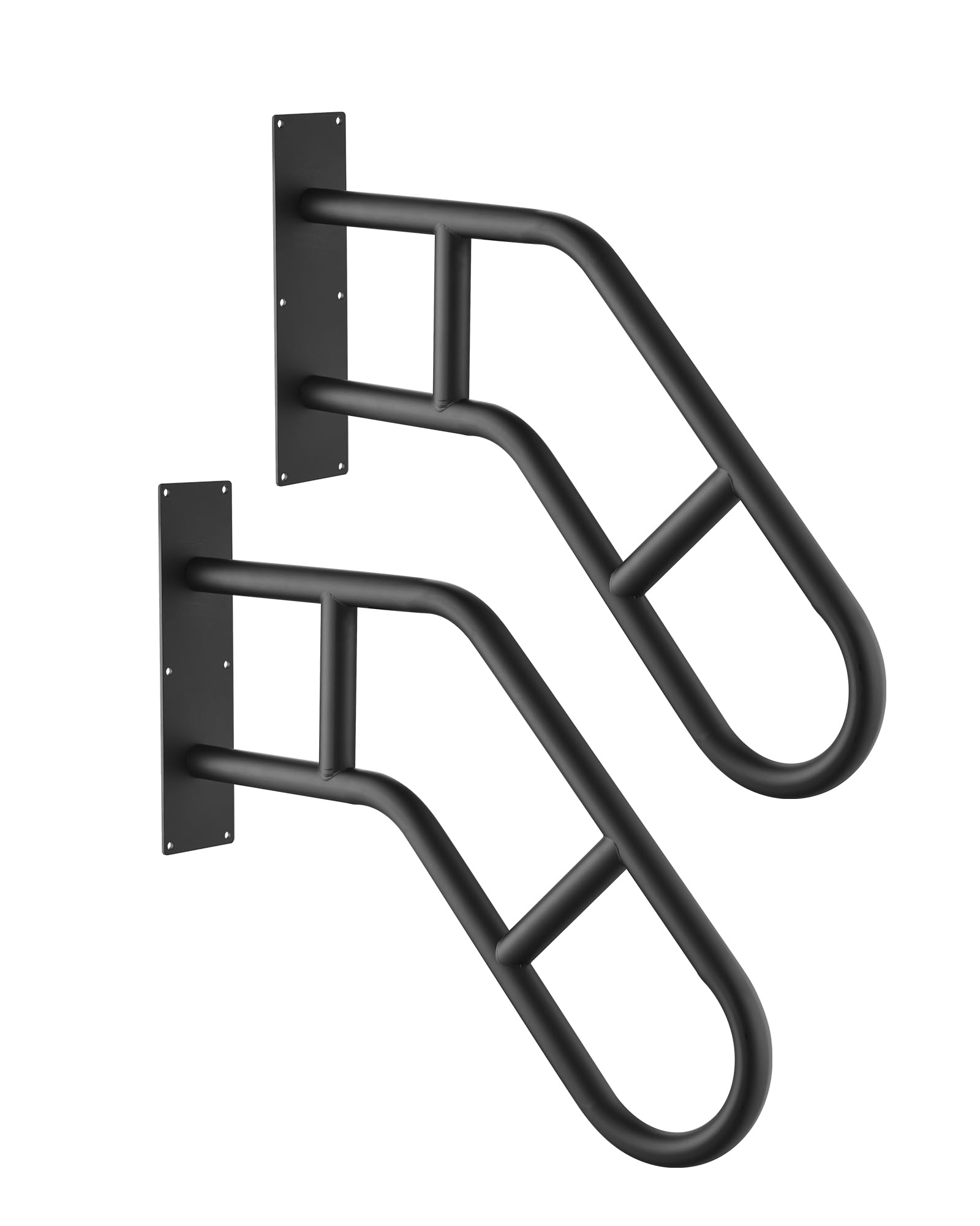 Hand Rails for Outdoor Steps,Hand Rails for Elderly, Porch Railing & Deck Hand Rail Wall Mount Stair Hand Grab Bars, U-Shape Safety Handle for Garage, Porch, Garden 2Pack