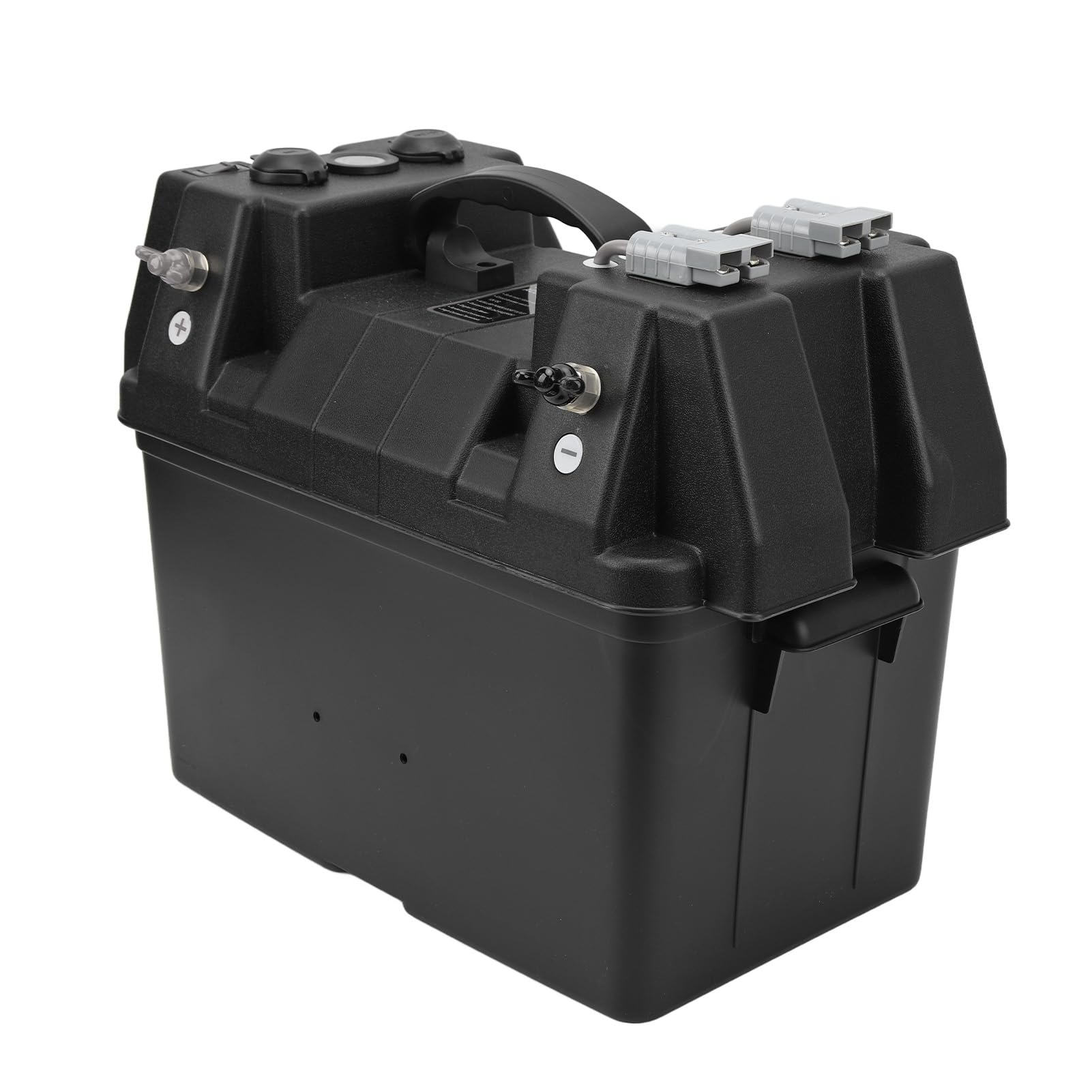 VOBOR Smart Battery Box, wielofunkcyjne pudełko na baterie samochodowe, centrum zasilania z baterią, szybkie podłączenie, podwójny miernik napięcia USB, wielofunkcyjny, przenośny, do kamperów, SUV