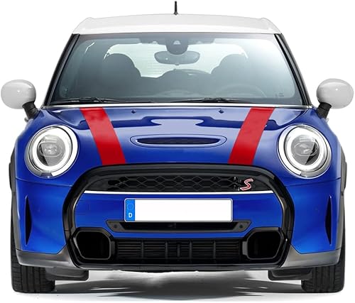 Miniatura 9 de Car Styling Bonnet Stripes Hood Decal Stickers for Mini Cooper F55 F56 Decoration (Gloss Black)