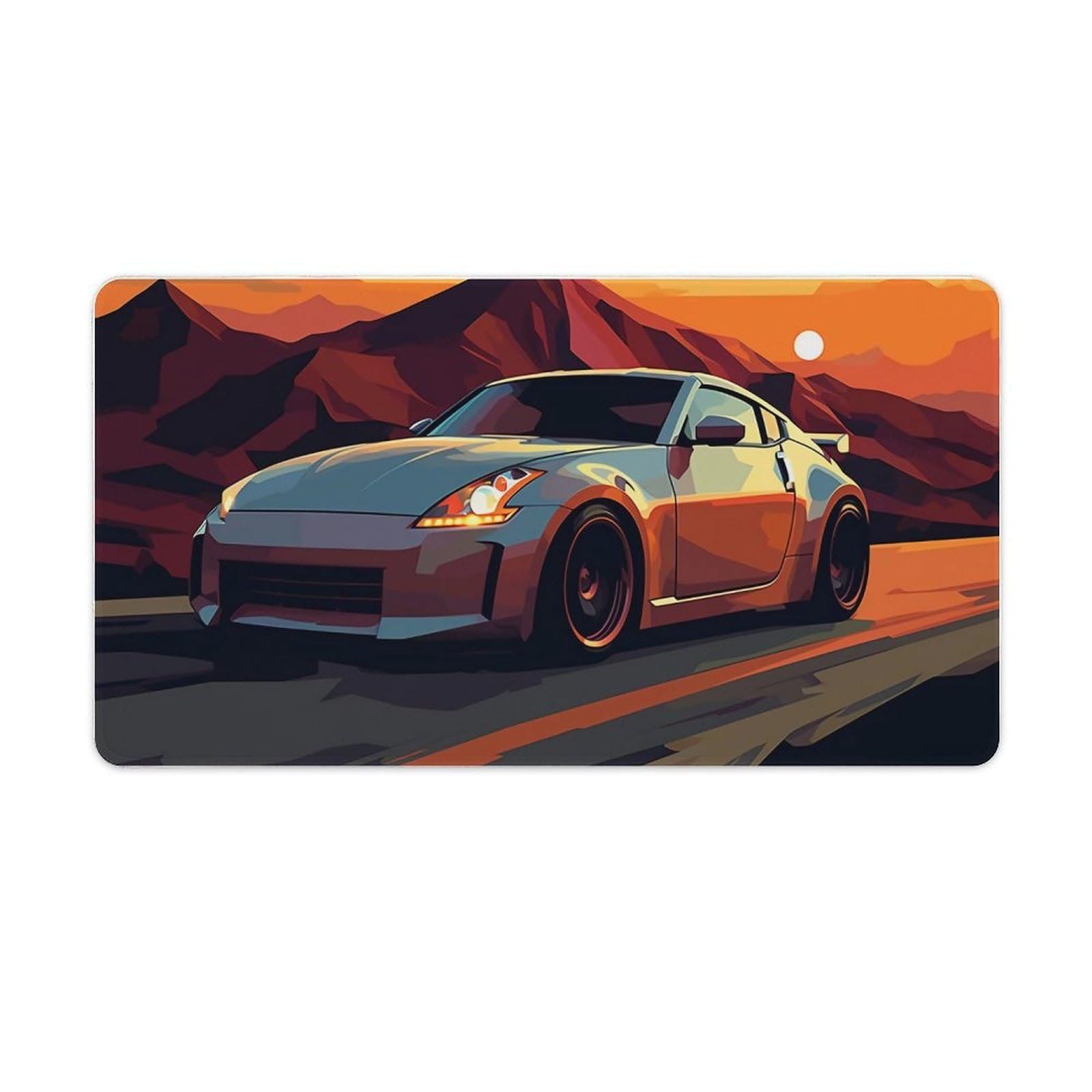 Large Mouse Pad JDM Car 350z Sunset Simple Style Desk Mat Computer Accessories Gaming Office Organizers Supplies Decor