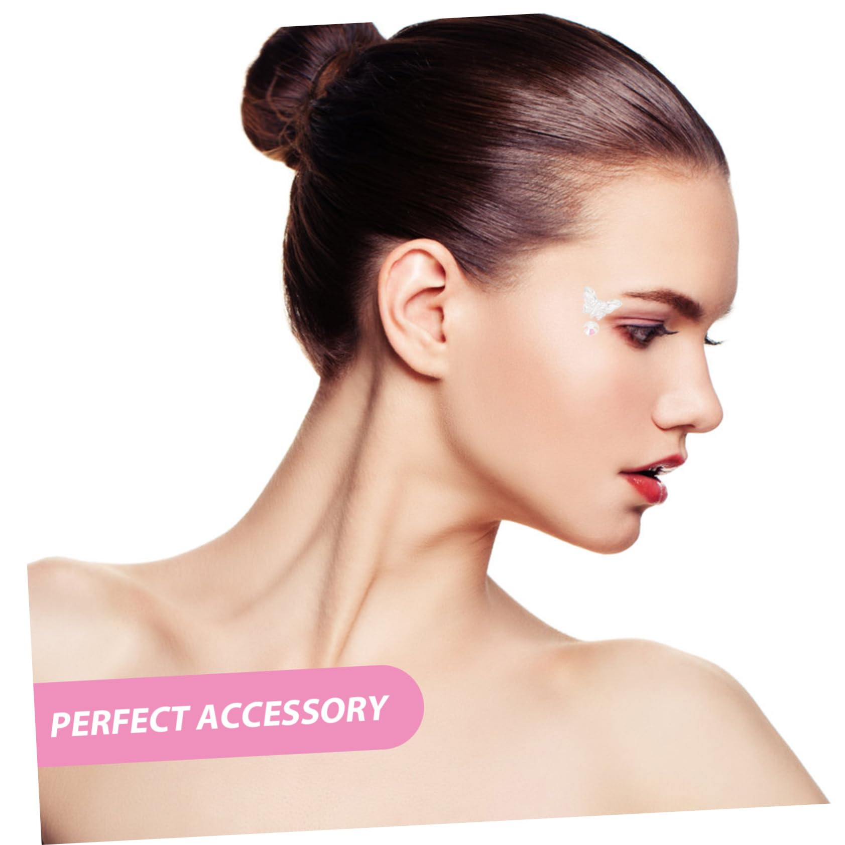 minkissy 1 Foglio Adesivi Con Strass Gemme Faccia Da Sirena Pennelli Per Il Trucco Rivestimento Festival Del Viso Glitterato Adesivi Gemme Autoadesivi Facce Adesive Tinta Di Fronte Plastica