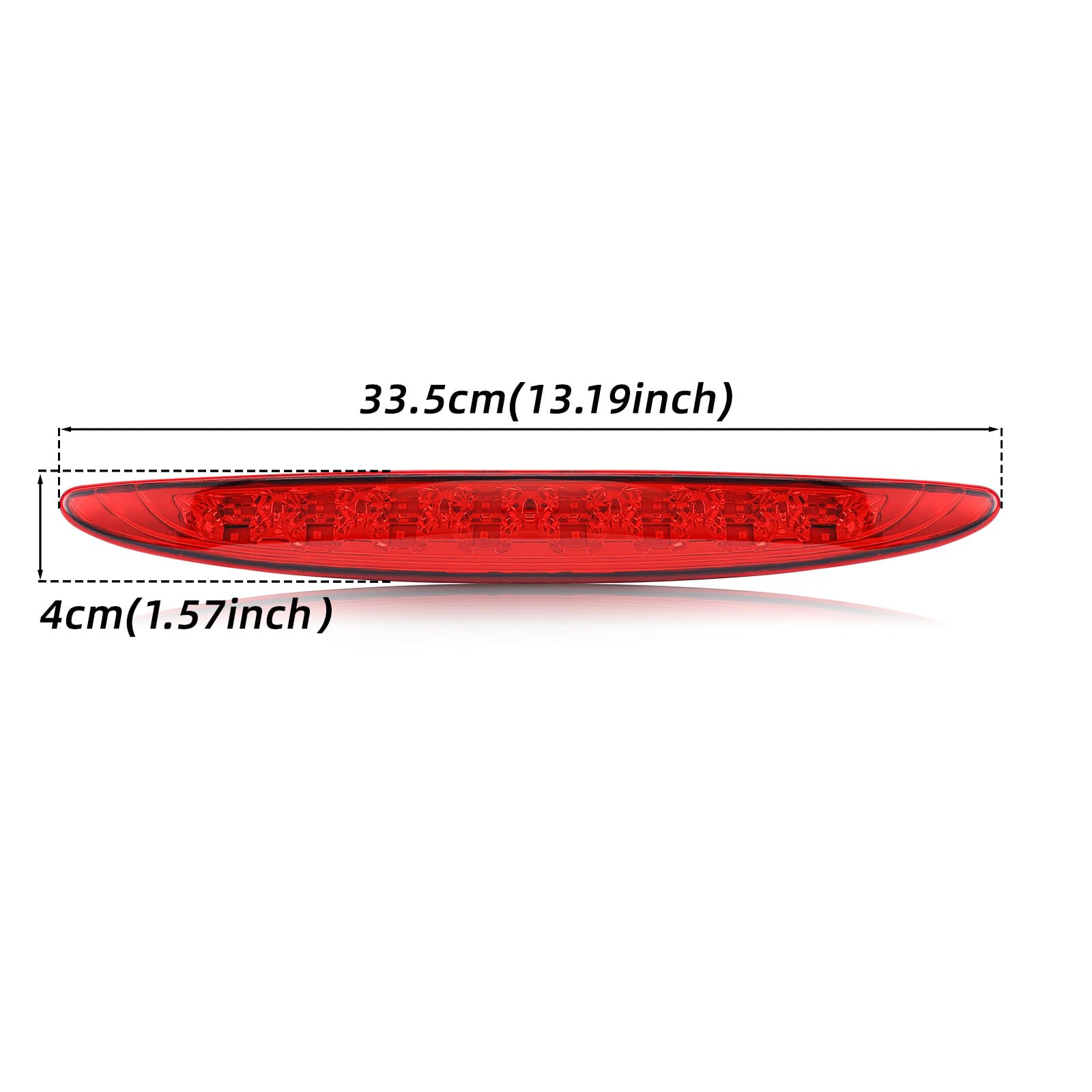 Baceyong Terza luce freno LED, 3ª luce freno posteriore ad montaggio alto, compatibile con Mini Cooper R50, R53 2002-2006, sostituisce 63256935789, lente rossa