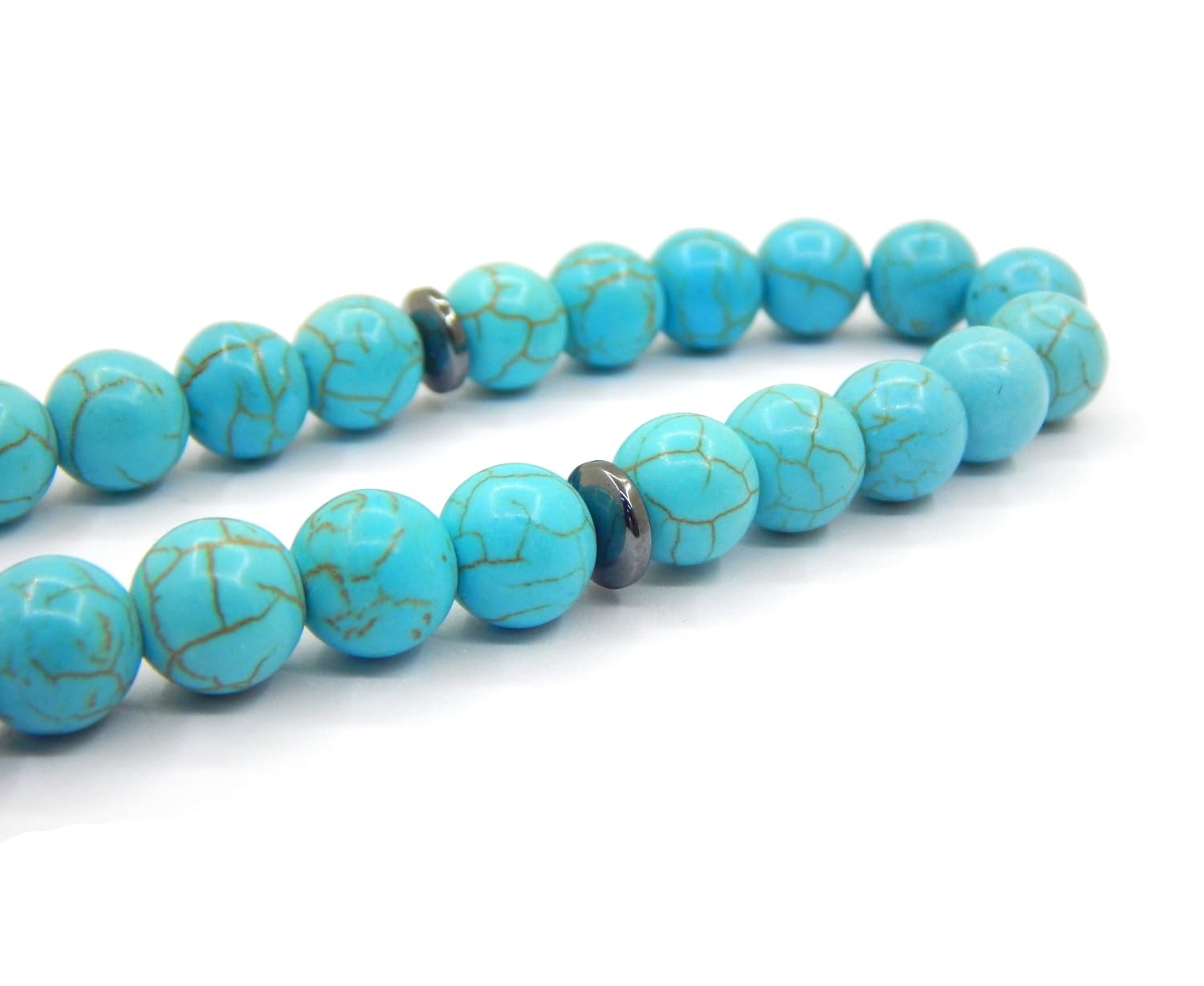 Łańcuszek modlitewny Tesbih Tasbih Tespih Misbaha Subha 33, 10 mm muzułmański różaniec islamski z turkusem kamieniem szlachetnym czarne perły biżuteria, bransoletki, akcesoria kultowe