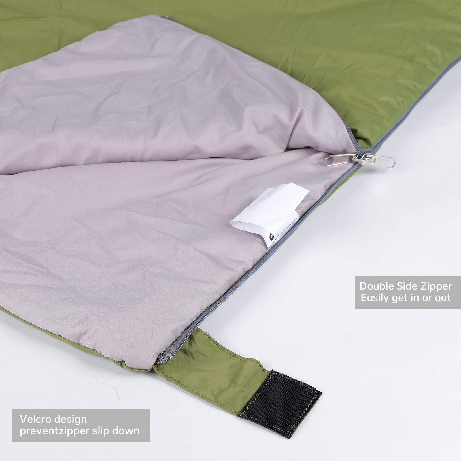 FJALLNOK Ultralight Warm Weather Sleeping Bag, Portable,Waterproof, Compact Lightweight, Comfort with Compression Sack - Image 3