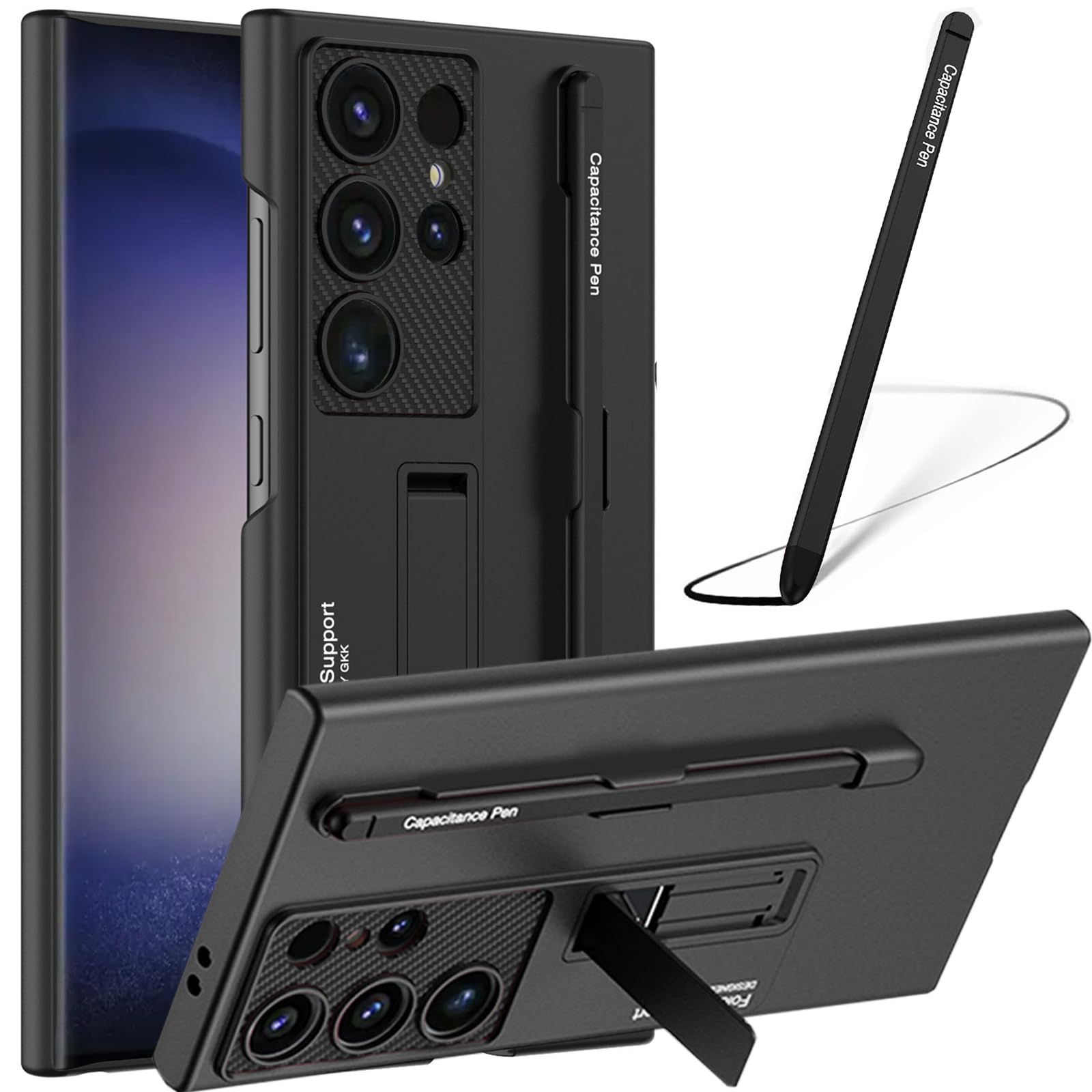 ア*ス様 S24 Ultra 黒S Pen ケース、未使用フィルム付香港版