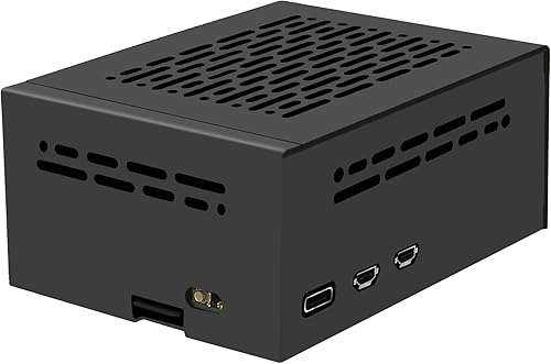 Miniatura 3 de Geekworm Funda metálica P579-V2 con enfriador activo oficial Pi 5 para Raspberry Pi 5 compatible con adaptador PCIe a NVMe