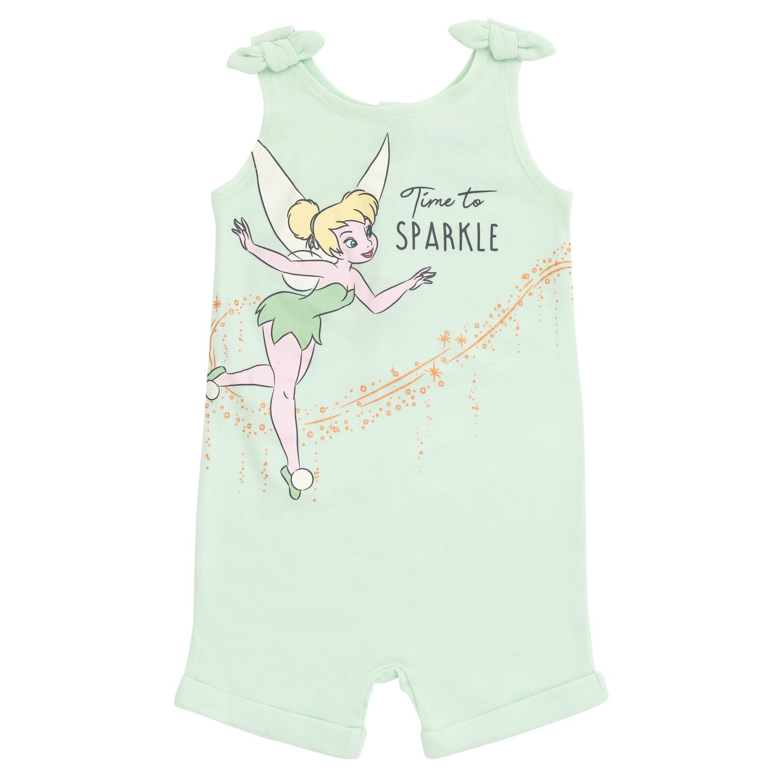Disney Myszka Minnie Kubuś Puchatek Król Lew Lilo & Stitch Simba Romper z opaską dla niemowląt, Zielone Dzwoneczki, 24 miesiące, Zielone Dzwoneczki, 24 miesięcy
