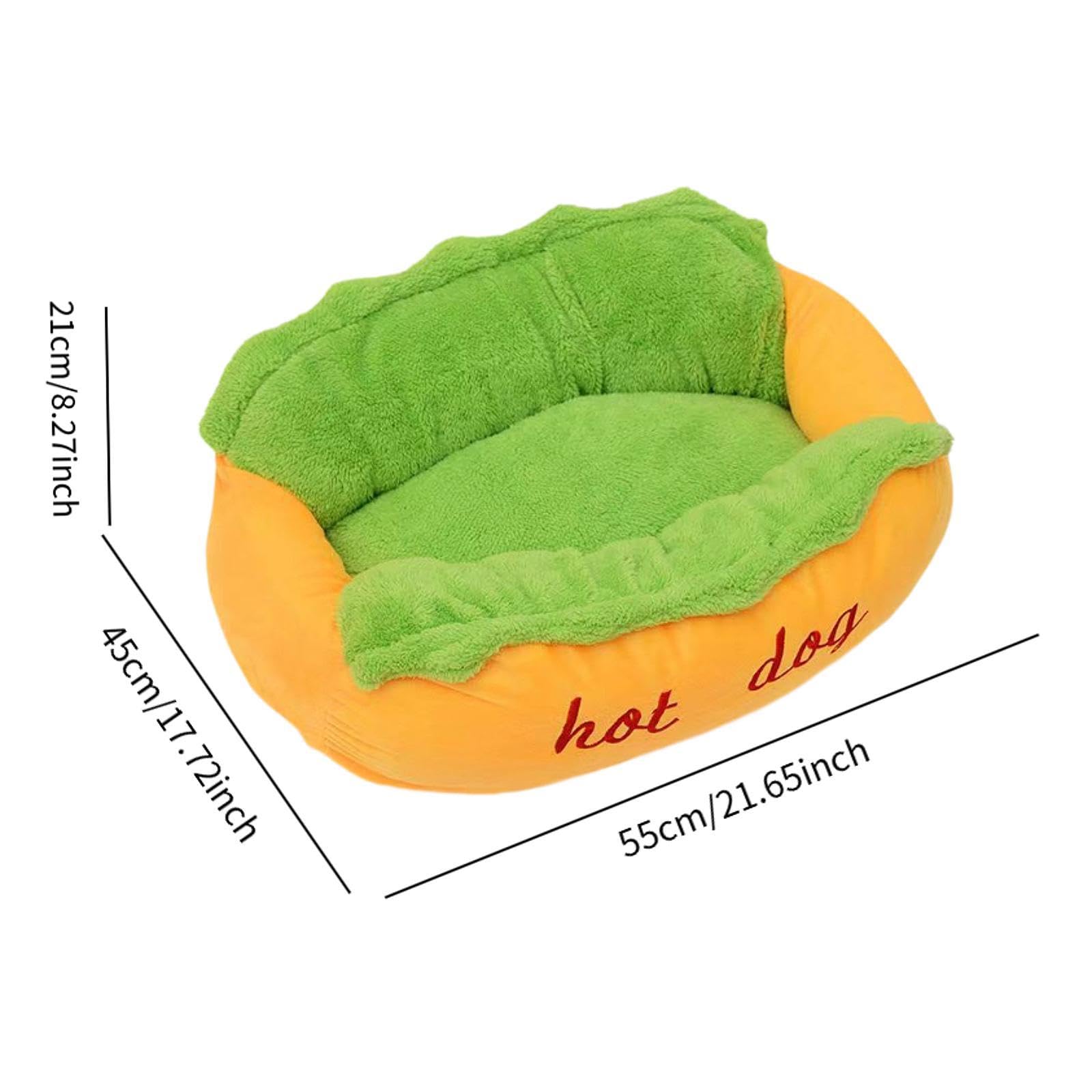 Cama para Gato Cama Mascota Cojín Perro Nido Gato Colchón con Felpa Corta Relleno Suave Lavable Adecuada para Sofás Rincones Transportines, M 55x45x21cm