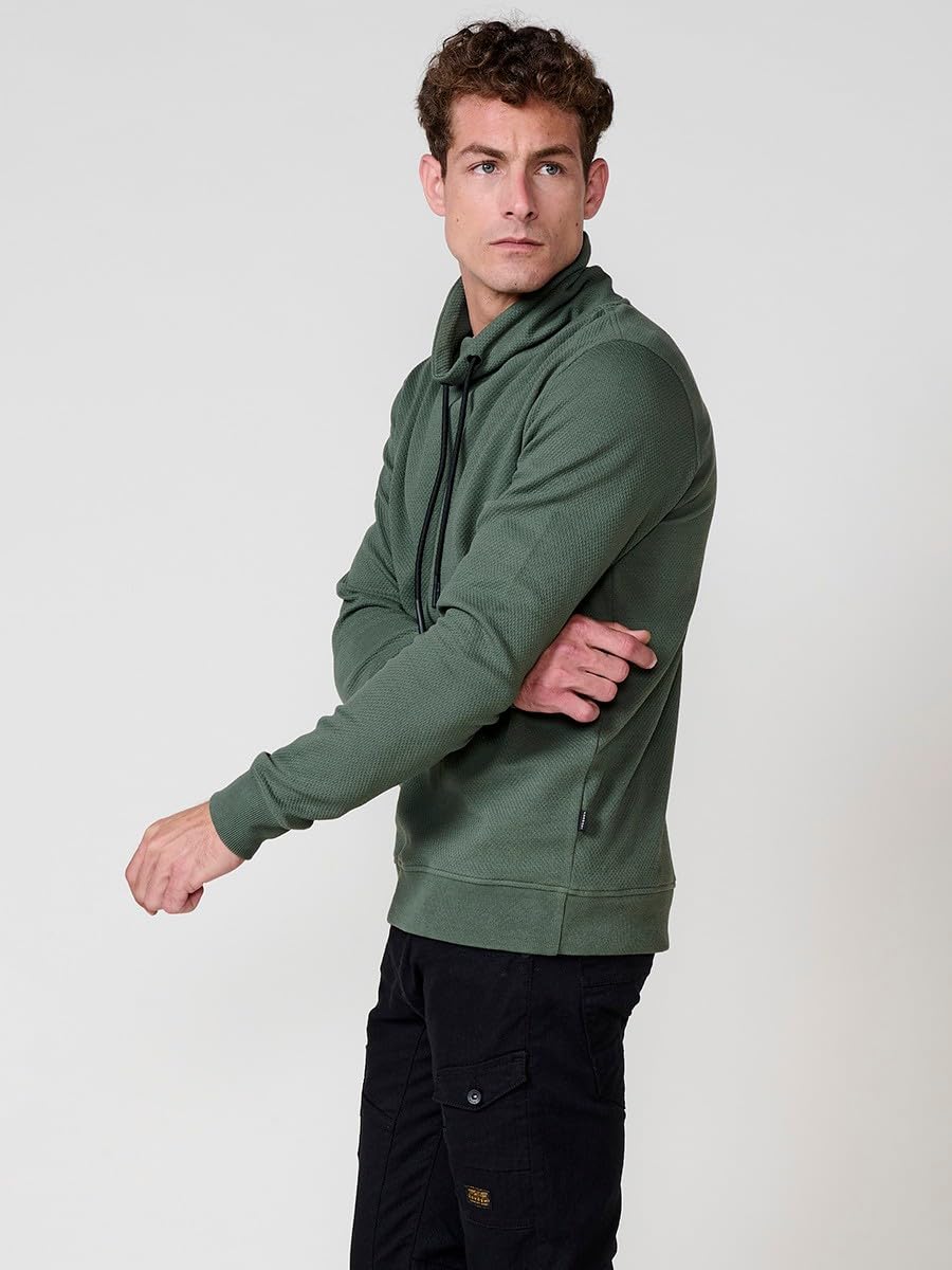 Koroshi Sudadera Hombre Cuello Alto con Cordón Ajustable 2521SU32