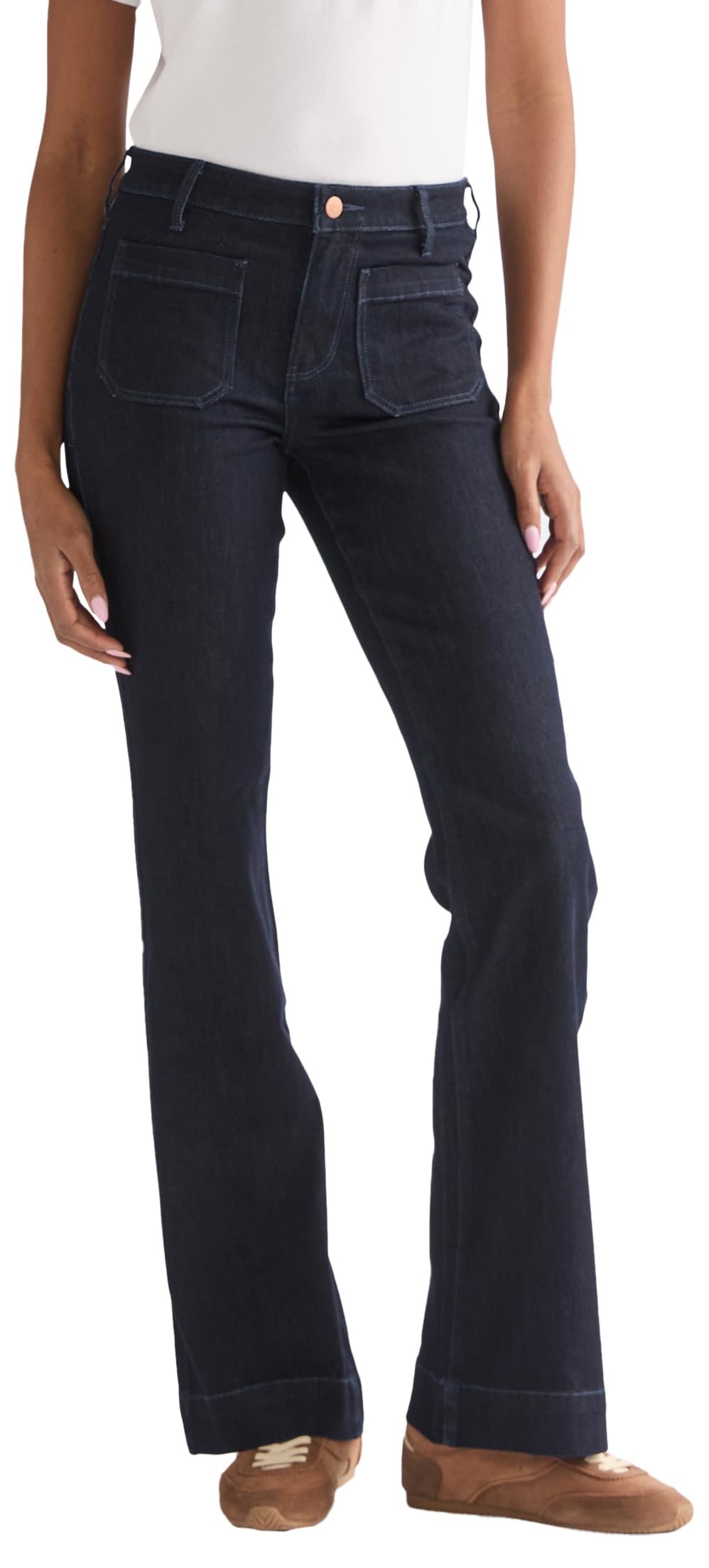 Wrangler Women's Flare Jeans, Soft Moonlight, 27W x 30L