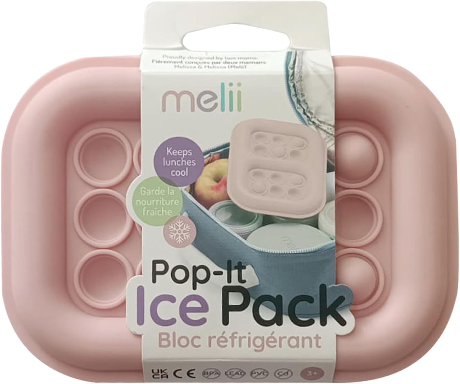 Melii - Silicone Pop-It Ice Pack - Pink