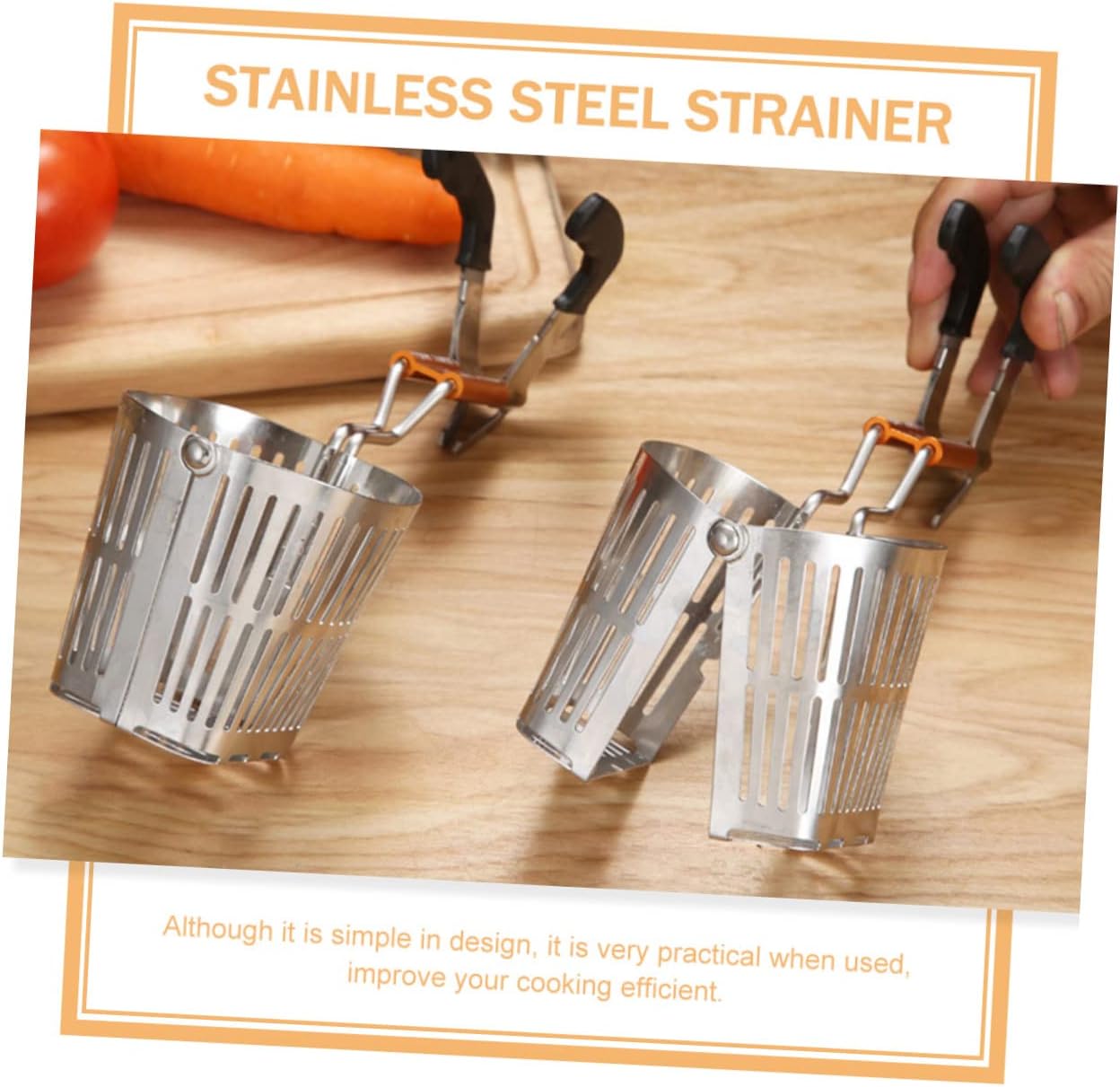 Ciieeo 2pcs Hot-pot Colander Food Strainer Basket for Cooking Vegetables and Meat to Clean for Home Kitchen Use