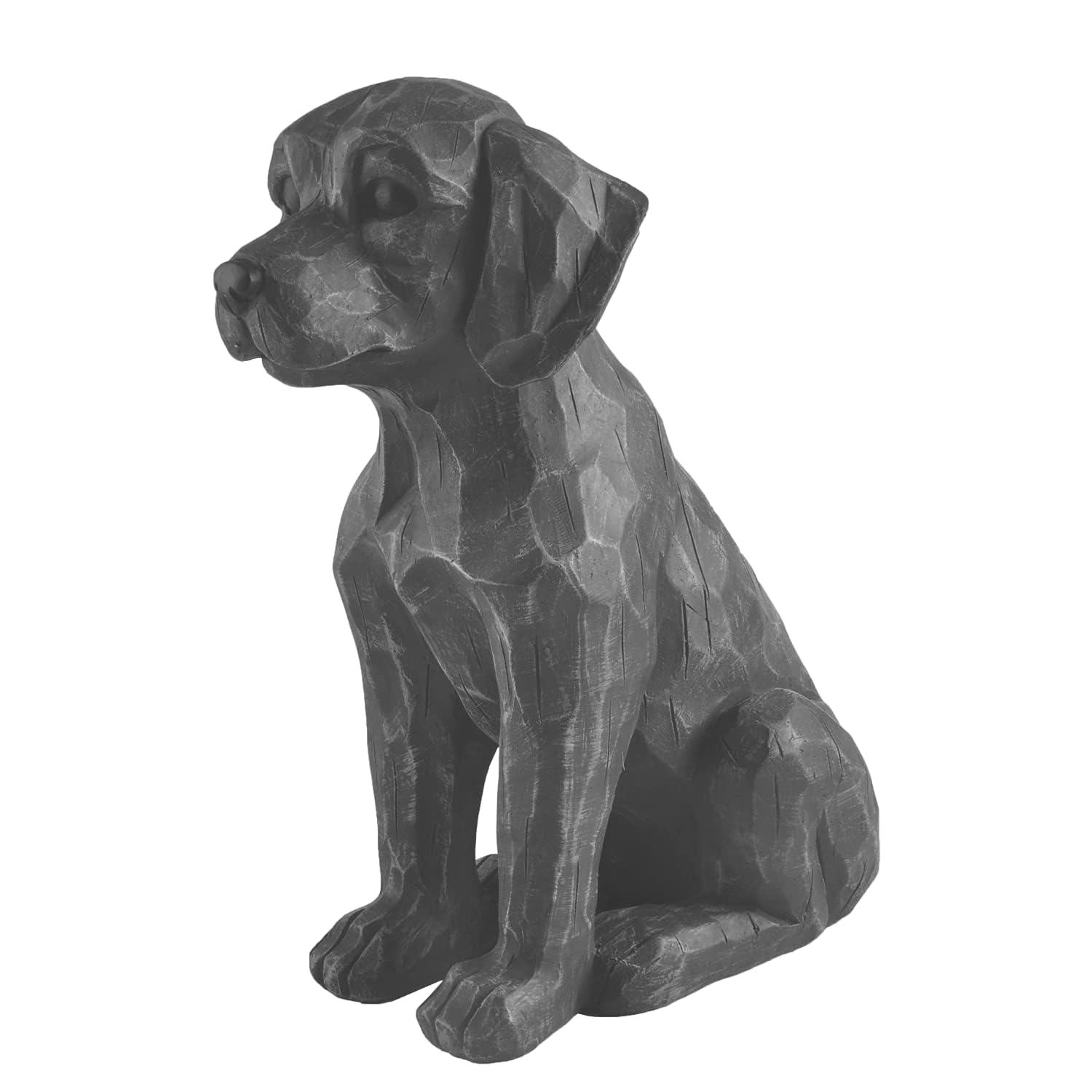 Durabledelights Black Labrador Retriever Dog Figurine – Dark Coffee Resin Sculpture | Hand-Carved Style Animal Ornament For Home Décor | Labrador Resin Statue Gift For Dog Lovers