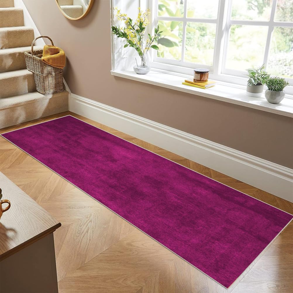 Tapis de couloir 120x420 cm antidérapant et lavable grand format pour entrée