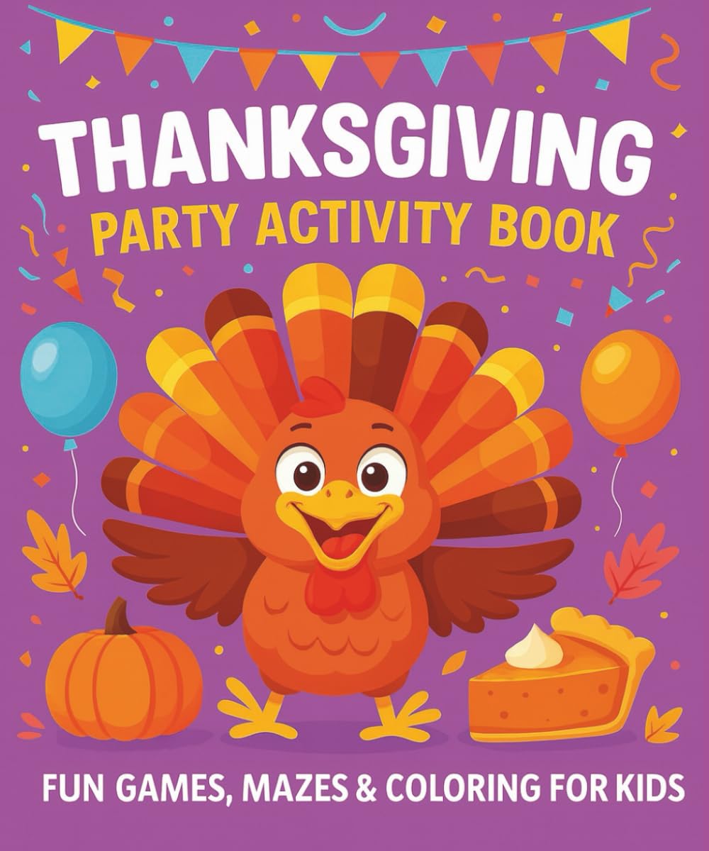 A Super Fun Small Thanksgiving Fall Coloring Activity Book for Kids