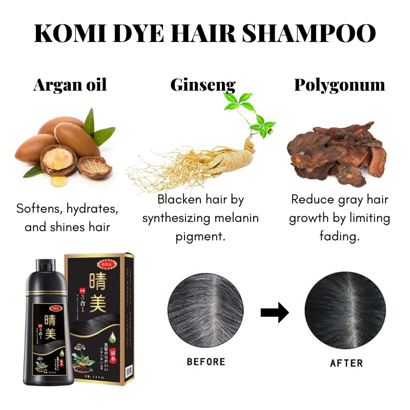 Japanese KOMI HAIR DYE COLOR SHAMPOO NOURISHES LONG LASTING CARE