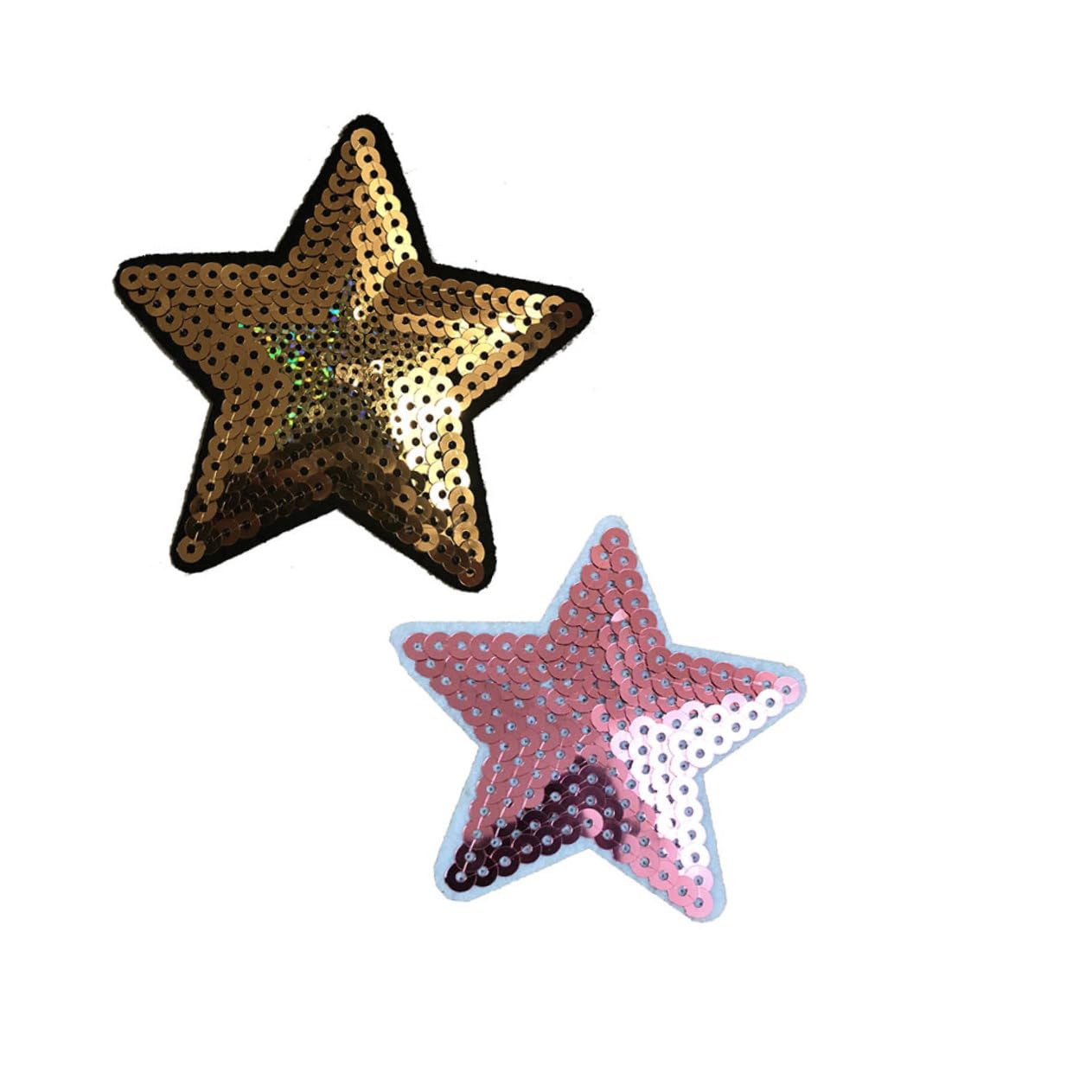 Lurrose 62pezzi Toppe Termoadesive Forma Di Stella Di Patches Con Applicazione Adesiva Per Jeans Giacche Borse e Progetti Di Fai Te Decorazioni Paillettes Per Abbigliamento e Artigianato