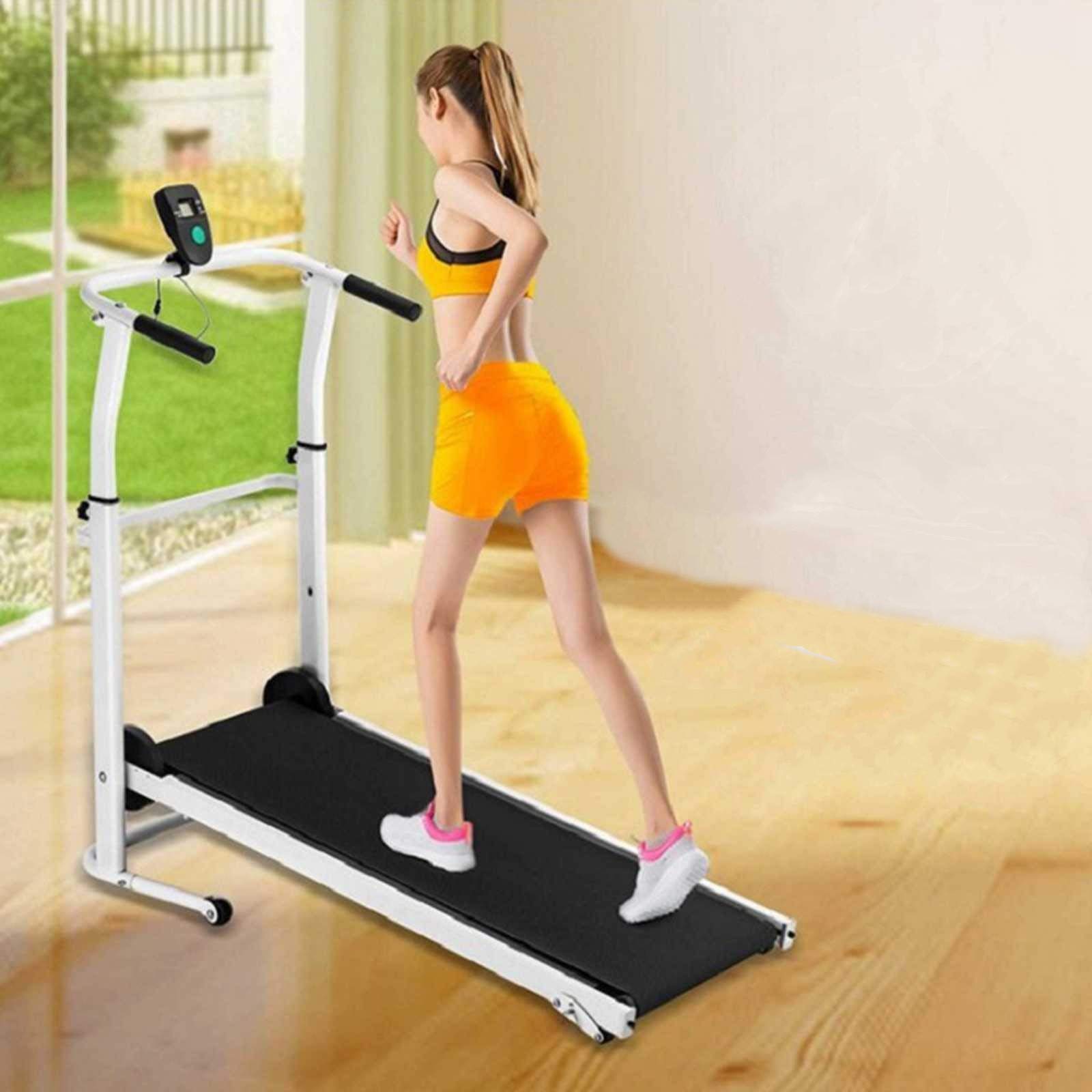 Portable Folding Treadmill Running Machine, Home Portable Mechanical Treadmill Incline Walking Machi