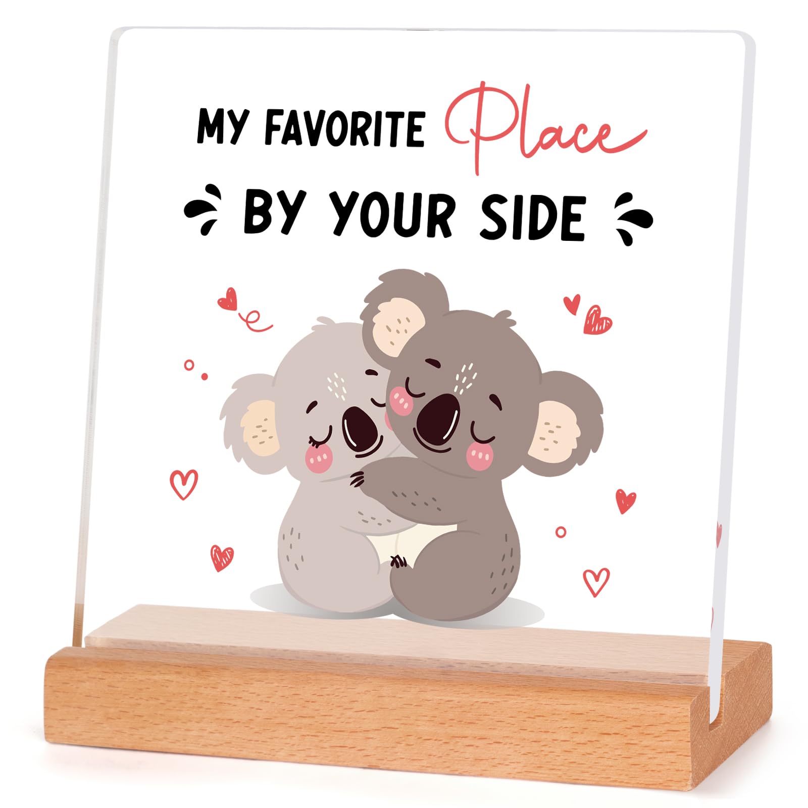 Anniversary Wedding Gifts for Him Her, Acrylic Plaque - I Love You Gifts for Him Her, Birthday Presents for Her, Him, Wife, Husband, Girlfriend, Boyfriend