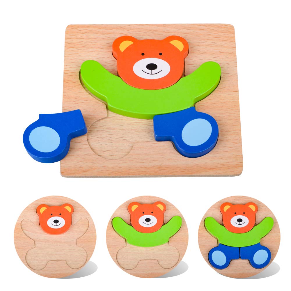 Yita Puzzle in Legno Giocattoli per Bambini di 1 2 3 Anni, Giocattolo Montessori per Bambini Piccoli Ragazze età 1-3 Giocattoli educativi per l'apprendimento prescolare per Bambini di 12-36 Mesi