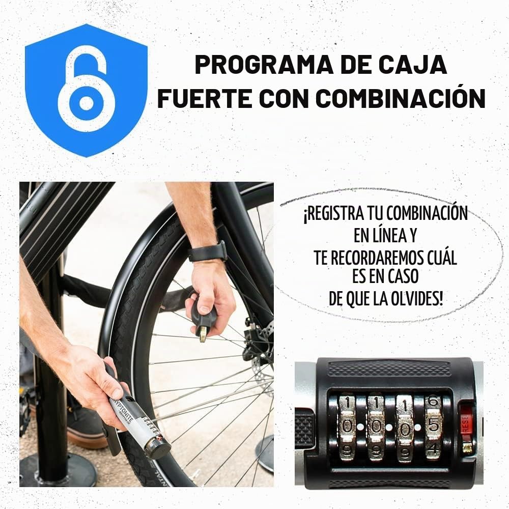 Kryptonite Candado para bicicleta KryptoLok 990 Combo I.C. (90 cm), negro, 3500457