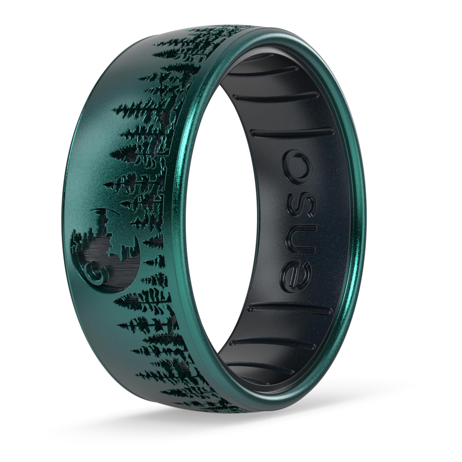 Enso Rings Silicone Wedding Ring - Etched Star Wars Designs - Comfortable Contour Fit - Made in USA - Ideal for Active Use