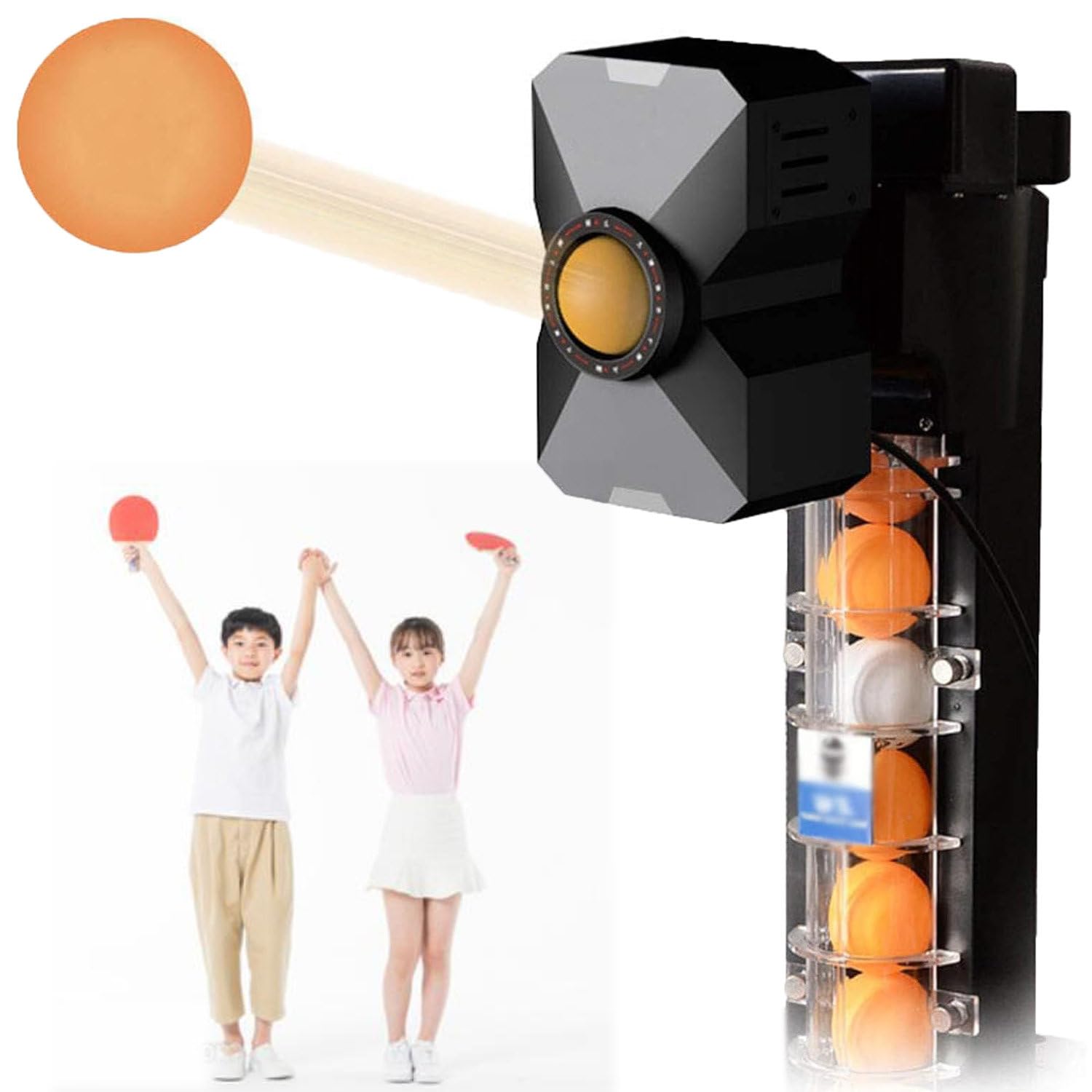 Oiyeknrd Portable Table Tennis Robot Ball Machine,Automatic Ping-Pong Ball Serving Machine,Table Tennis Ball Collection And Serve Machine,For Training