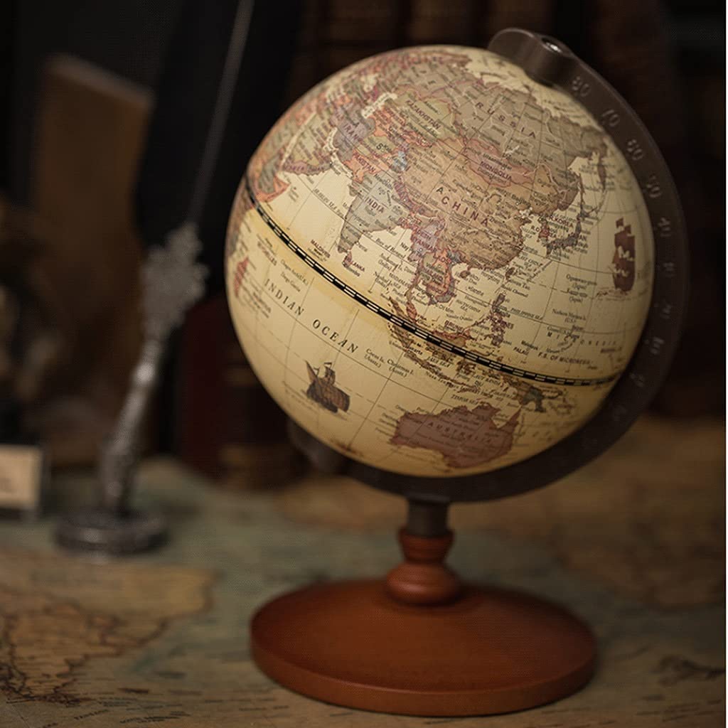 Innovativo globo retrò con supporto, mappamondo geografico educativo per bambini e adulti, decorazione per la casa - Ultimo stile educativo divertente
