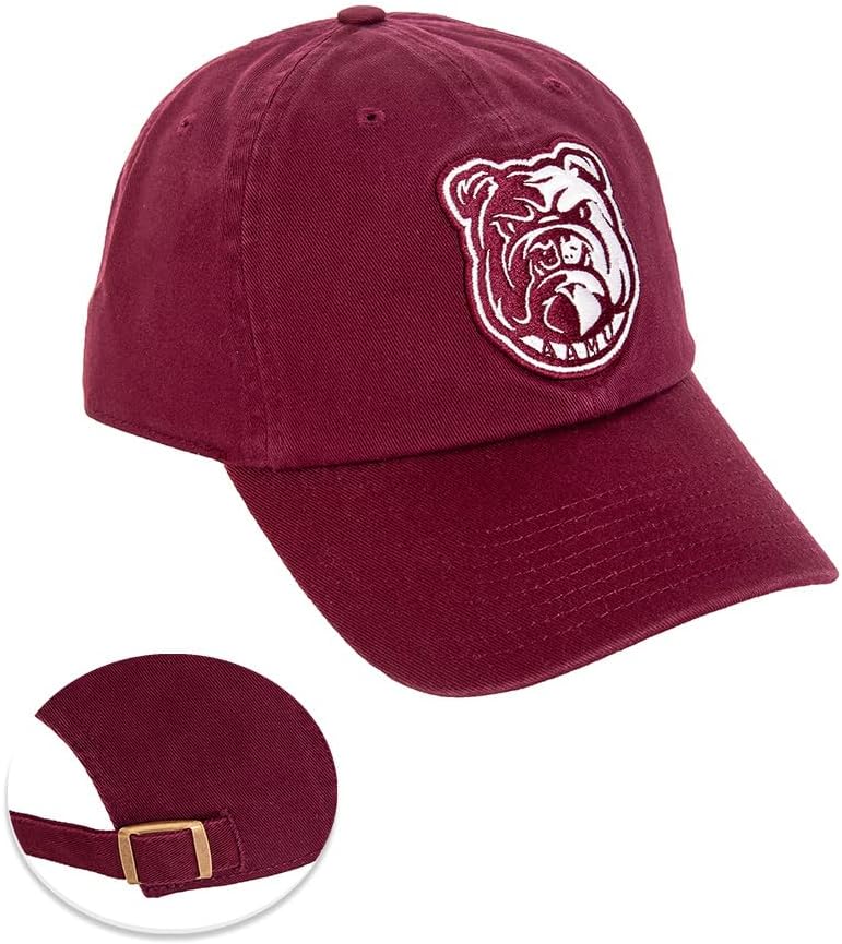 Desert Cactus Alabama A&M University Baseball Hat Bulldogs AAMU Brimmed Embroidered Hats Cap Adjustable Cloth Strap Adult (Style B) Maroon - Image 7