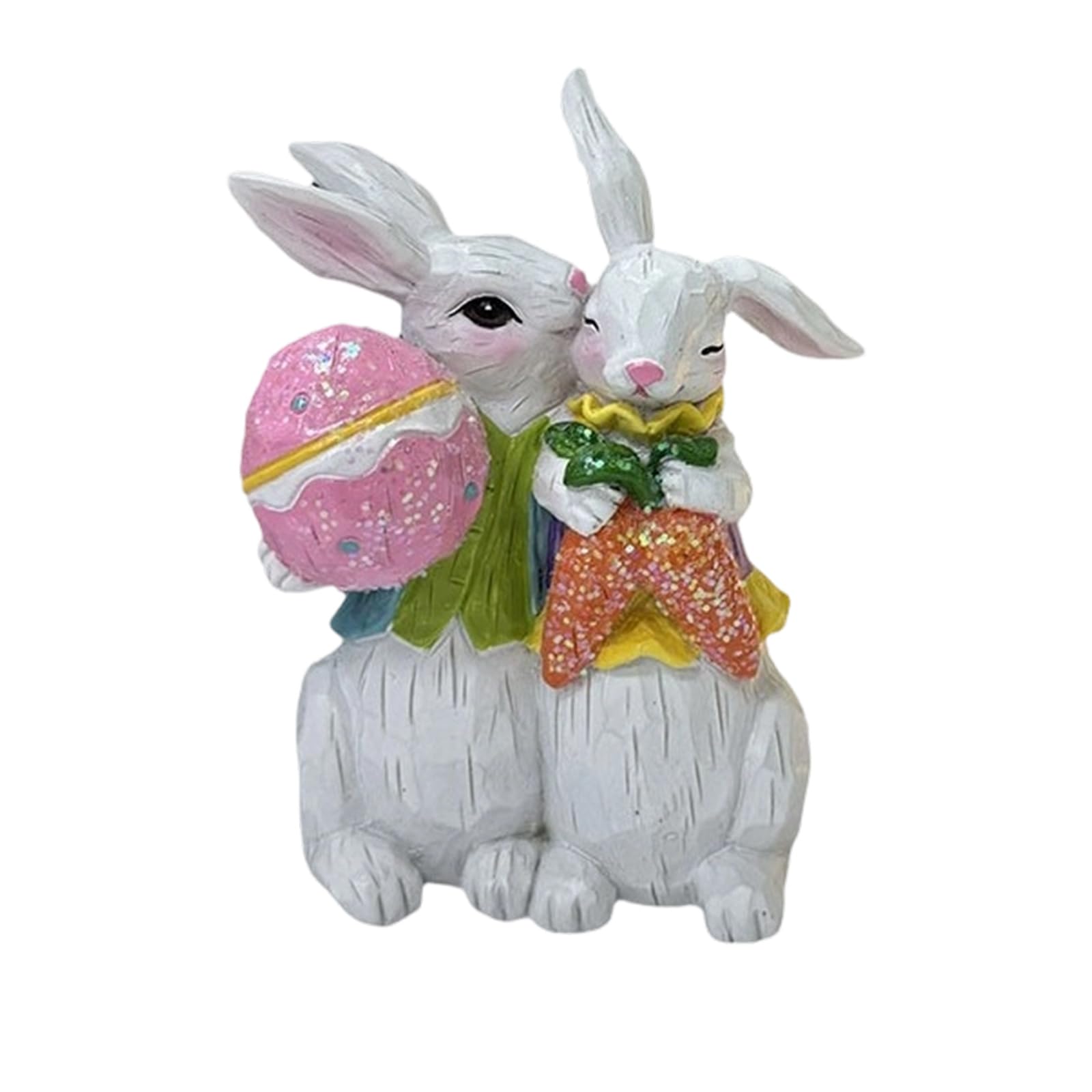 our fave Shatterproof Resin Hare Statue Ornament for Easter Holiday and Celebration Easter Resin Conies Figurine Vacation Home Deck