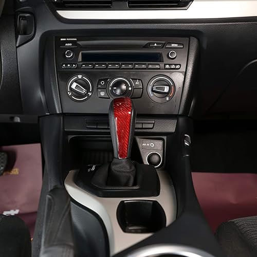 Miniatura 4 de YIWANG 100% fibra de carbono real cubierta de la cabeza de la palanca de cambios para BMW E48 E61 E64 E65 E85 E86 E53 E81 E82 E87 E90 E91 E92 E93