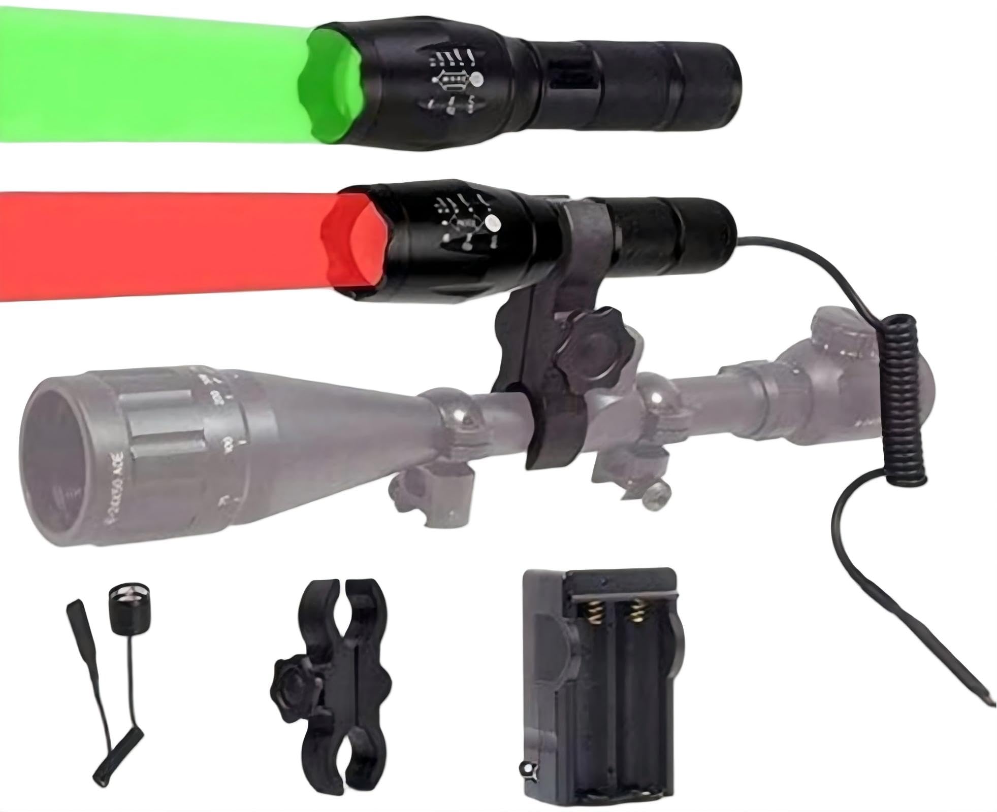 Amazon.com: BESTSUN 350 Yard Red and Green LED Coyote Hog Hunting