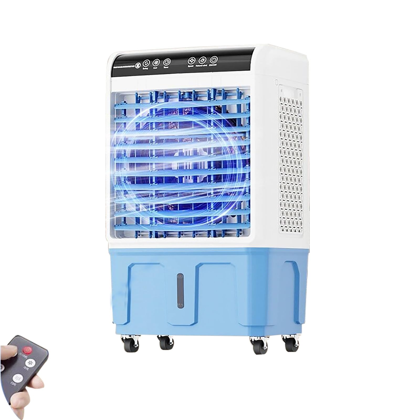 LRZPTDYU Portable Evaporative Air Cooler 20/30/40L, Swamp Water Cooling with 3 Speeds, 120° Oscillation, 12H Timer & Remote Control for Home & Office