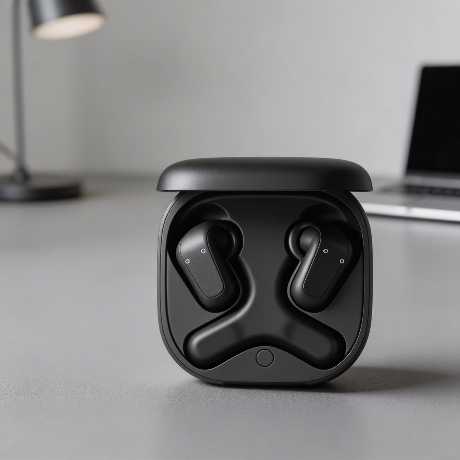 Walizka ładująca do Shokz OpenFit 2 i OpenFit 2+ T920 T921, wejście USB C, etui z ABS, czarne, przenośne etui z kablem do słuchawek