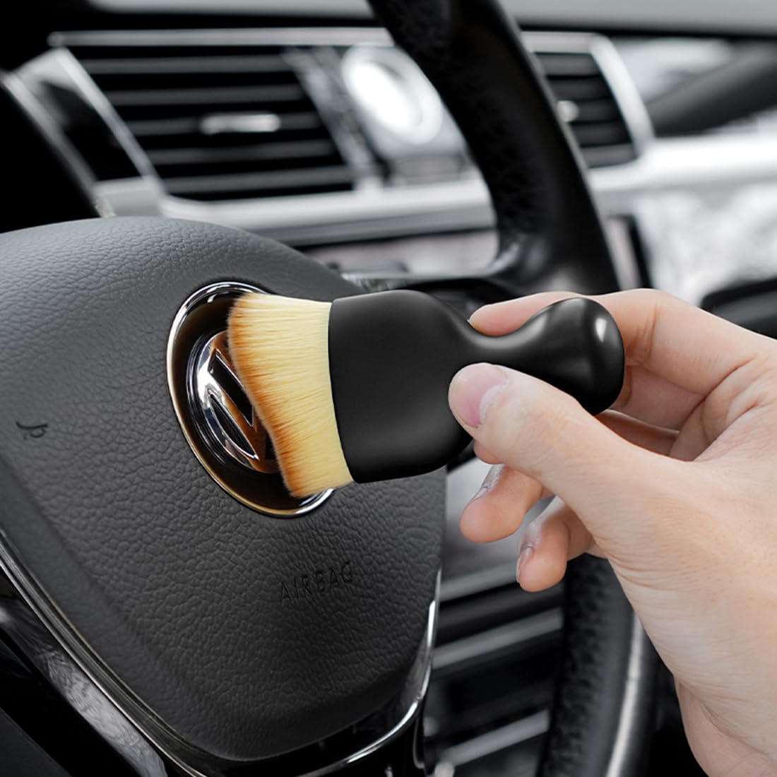 ZKSXOA Spazzola Morbida per la Pulizia degli Interni dell'auto Nessun graffio, 4 Confezioni Spazzole per la Pulizia dell'auto Spolverino con setole morbide, Spazzole per la rimozione della