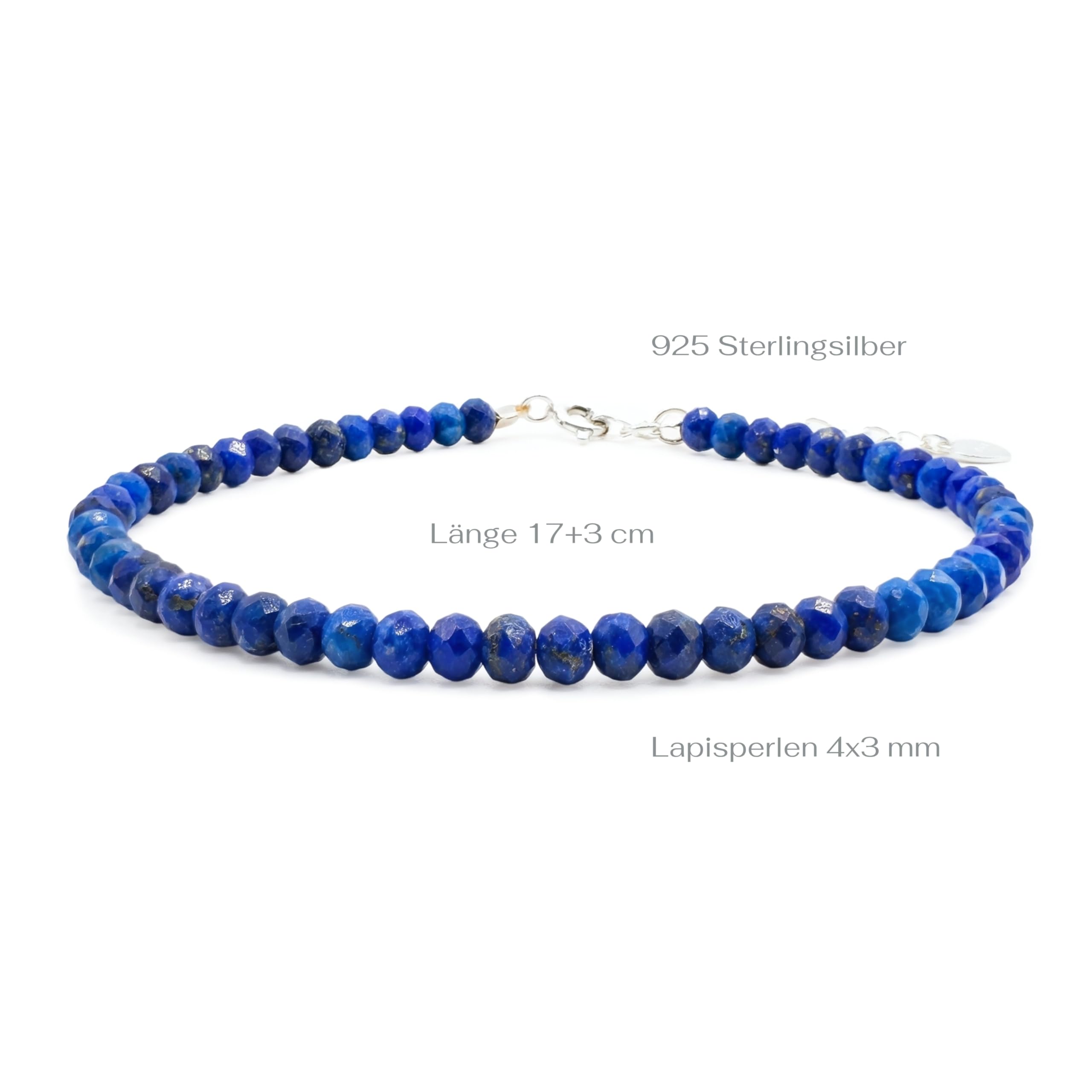 Bracciale Pietre Naturali Argento 925 Perline Pietre Preziose Donna | Timbrato S925, Lunghezza regolabile, Perline sfaccettate, Pietre naturali, Delicato e elegante, Confezione regalo