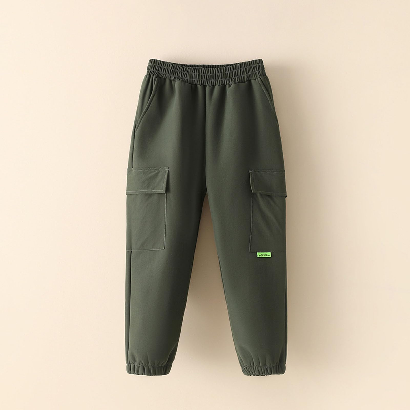 Genérico Pantalones Chandal Niño Pantalones Cargo de Invierno para Niños con Forro Polar Térmico Aislante y Cintura Elástica Cómodos